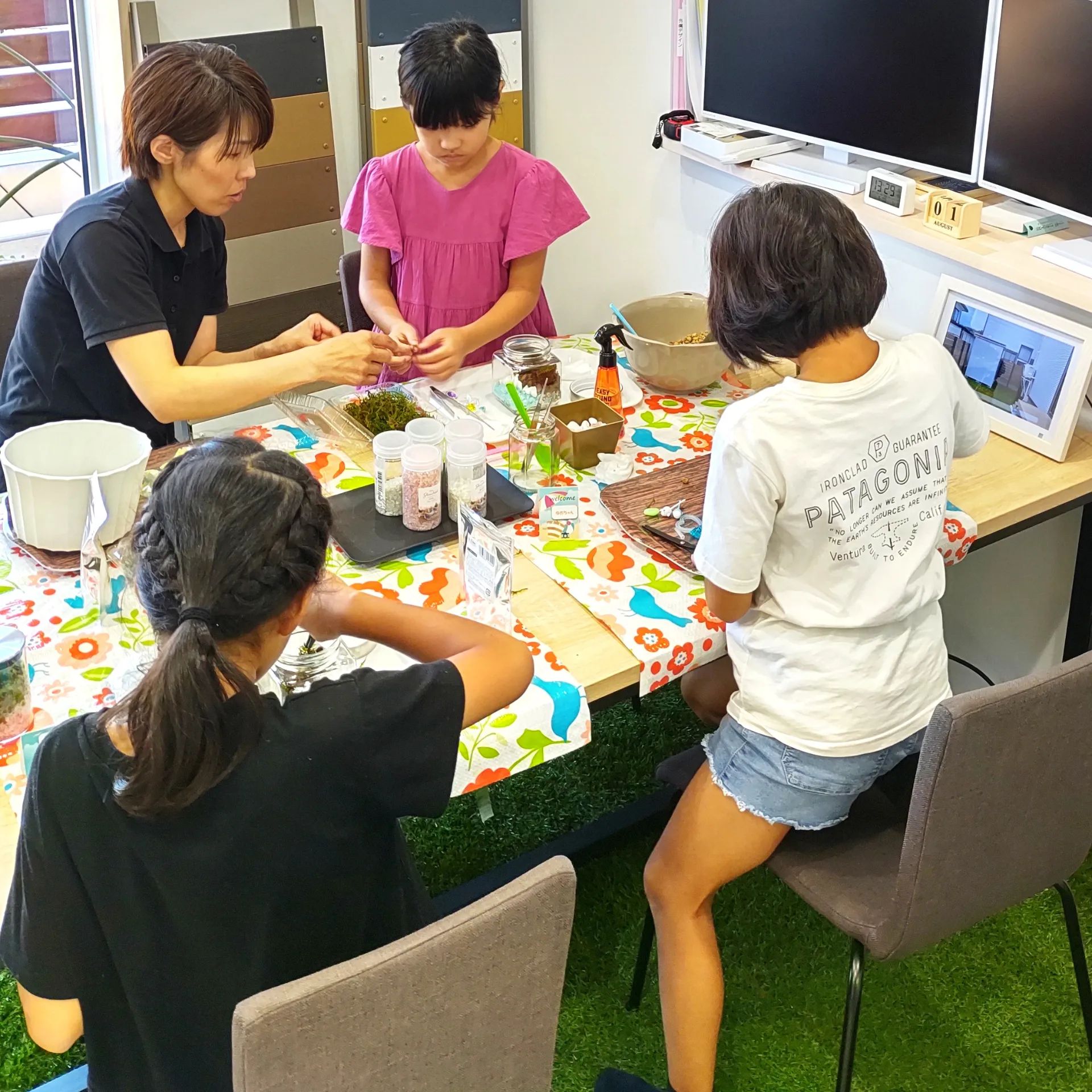 コケテラリウム作りは今回もみんな楽しみながら作ってくれました！