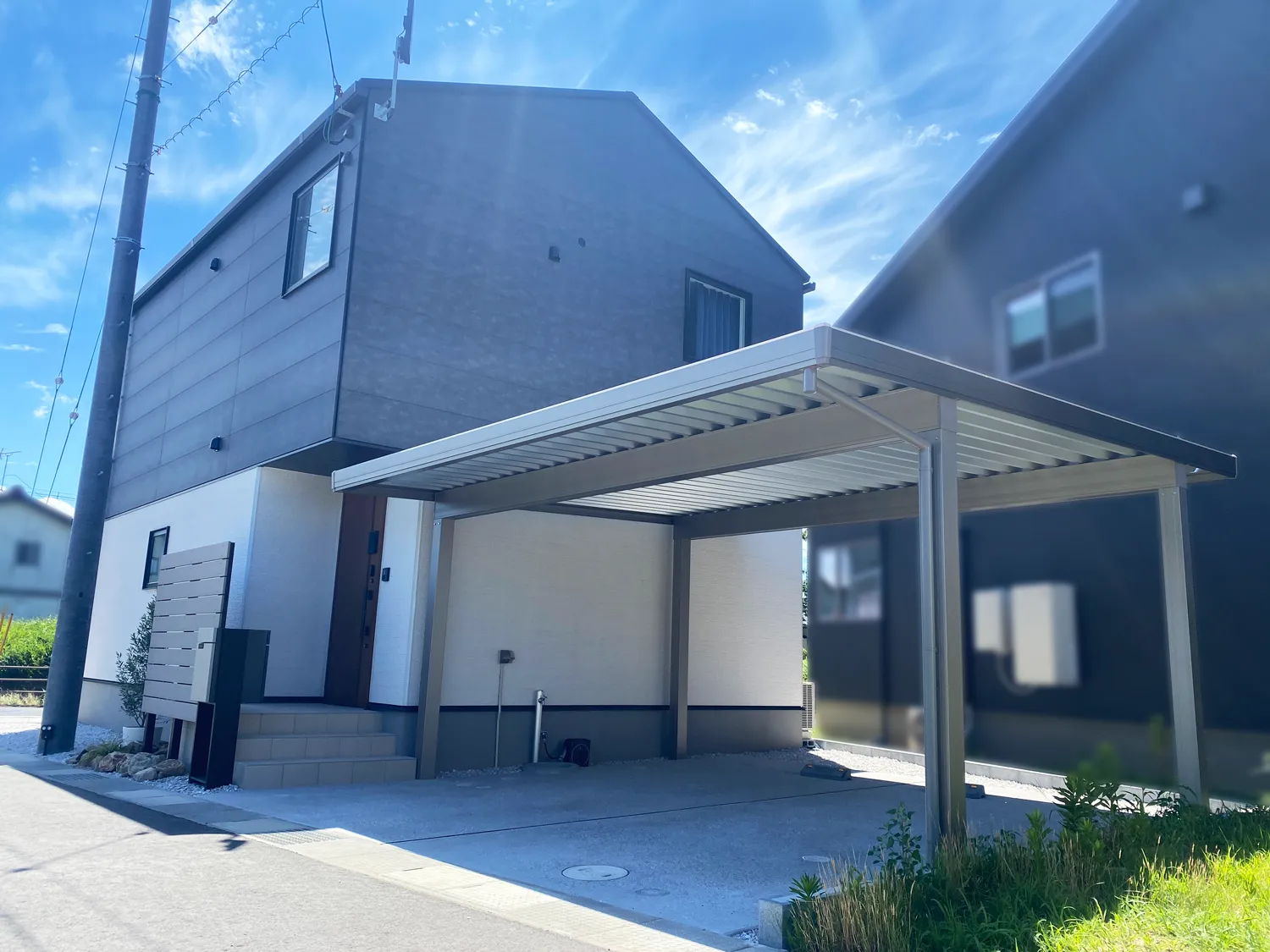 鳥取市・K様邸　敷地を有効に活用したシンプルモダンな外構